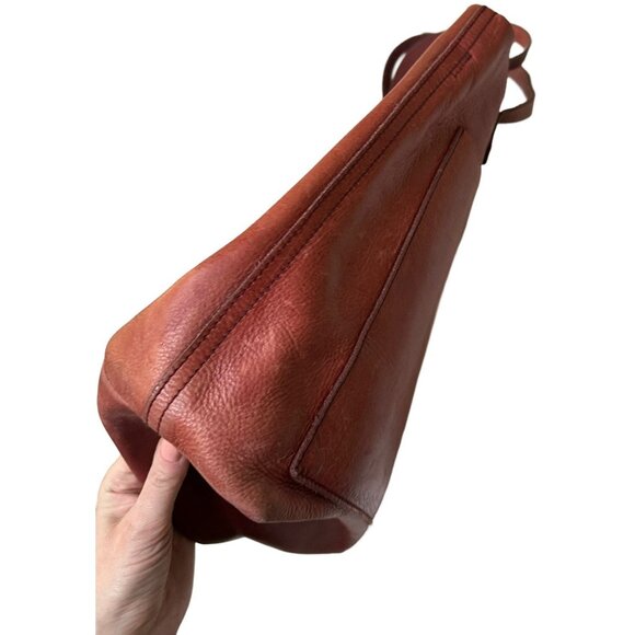 Madewell Medium Transport Leather Tote In Dark Cabernet (Burgundy) - Picture 7 of 8